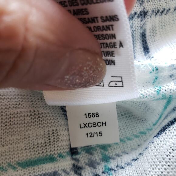 Aeropostale Striped Plaid Button Down Collared Top - Picture 11 of 11